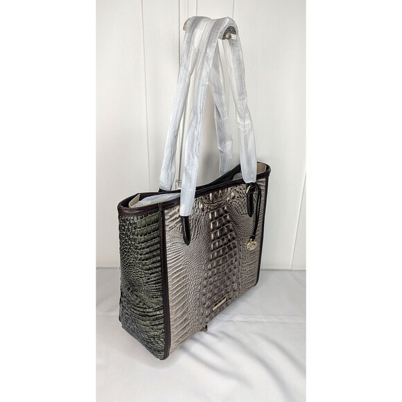 Brahmin April Tote Silver Lining Windermere Melbourne Leather - Picture 2 of 11